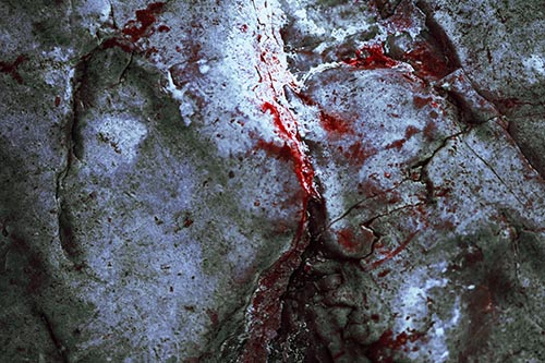 Stained Blood Splatter Rock Surface