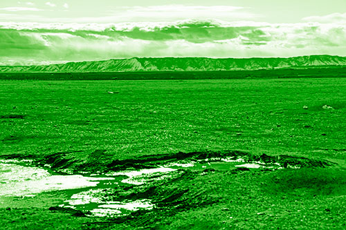 Dirt Prairie To Mountain Peak (Green Shade Photo)