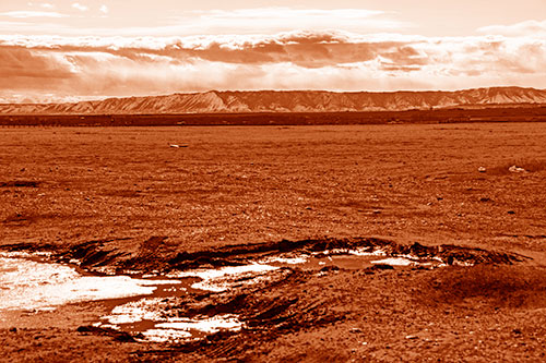 Dirt Prairie To Mountain Peak (Orange Shade Photo)