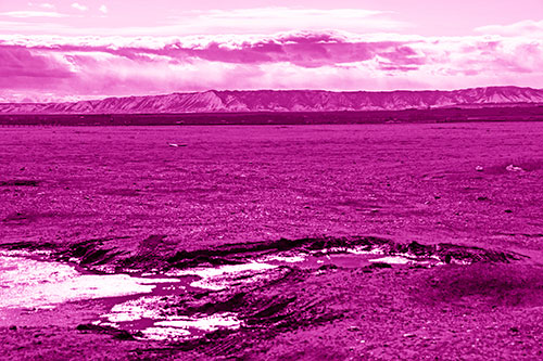 Dirt Prairie To Mountain Peak (Pink Shade Photo)