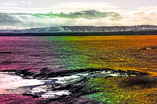 Dirt Prairie To Mountain Peak (Rainbow Tint Photo)