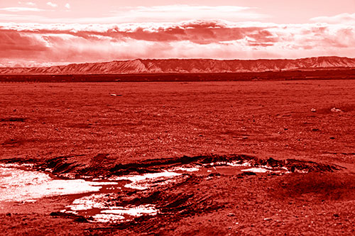 Dirt Prairie To Mountain Peak (Red Shade Photo)