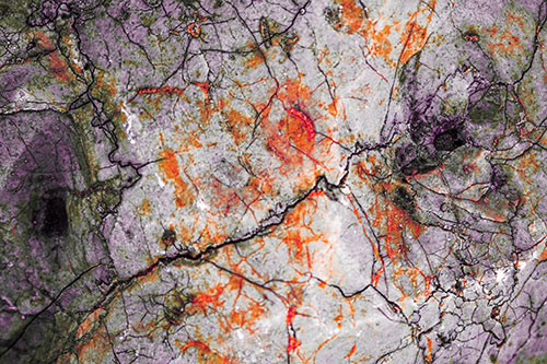 Smirking Chaos Cracked Rock Face (Red Tint Photo)