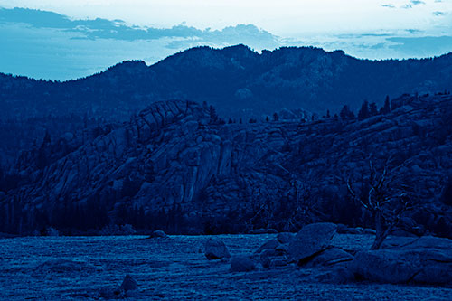 Arching Mountain Double Sunrise (Blue Shade Photo)