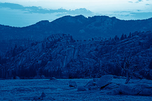 Arching Mountain Double Sunrise (Blue Shade Photo)