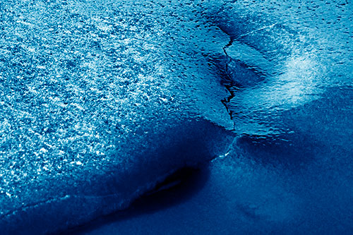 Frozen Cracking Ice Valley (Blue Shade Photo)