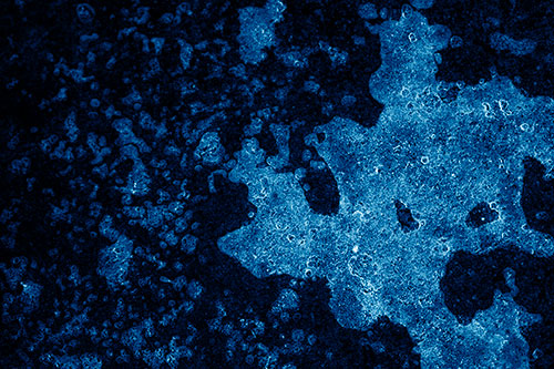 Furious Screaming Ice Face Melting Among Pavement (Blue Shade)