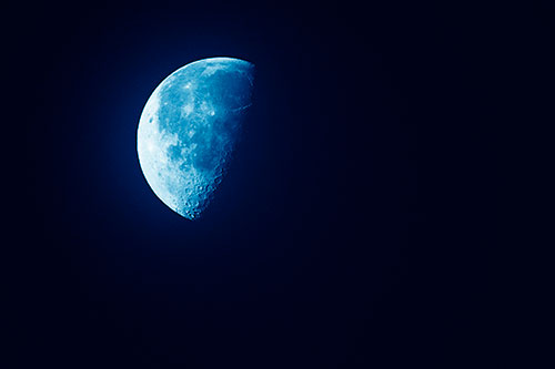 Half Moon Shining Bright (Blue Shade Photo)
