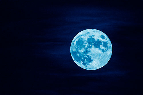 October Full Hunters Moon (Blue Shade Photo)