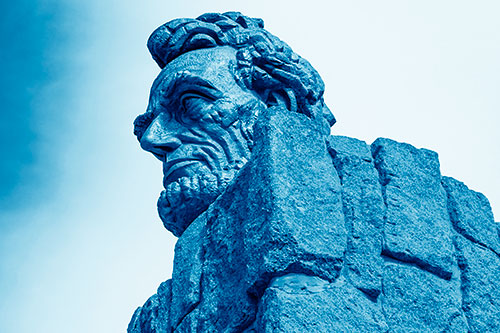 Presidential Statue Side View Headshot (Blue Shade Photo)