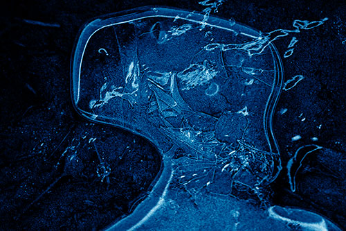 Shattering Ice Head Cracking Smile Along Shore (Blue Shade)