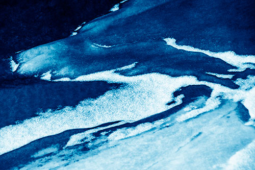Sleeping Polar Bear Ice Formation (Blue Shade Photo)