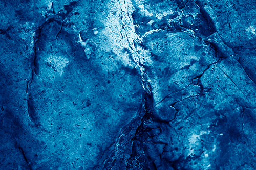 Stained Blood Splatter Rock Surface (Blue Shade Photo)