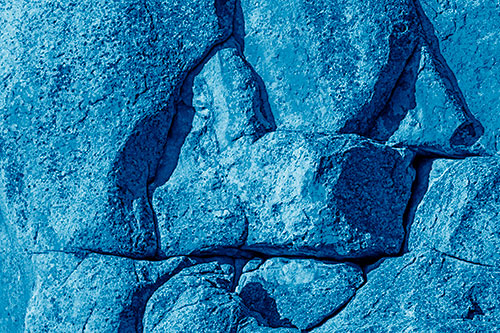 Stone Sphinx Within Rock Formation (Blue Shade Photo)