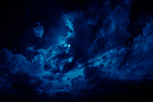 Sun Eyed Open Mouthed Creature Cloud (Blue Shade)