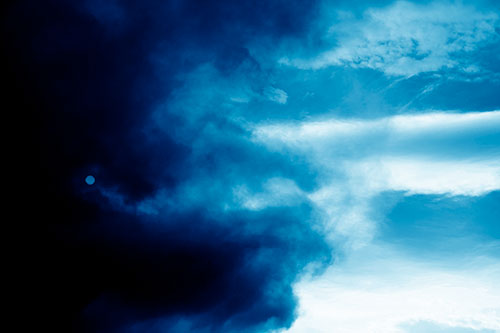 Sun Spiraling Out Of Mullen Fire Clouds (Blue Shade)