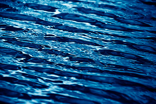 Wavy River Water Ripples (Blue Shade Photo)