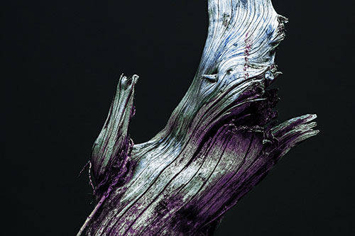 Angry Blood Stained Tree Trunk Creature Raising Fist (Blue Tint)