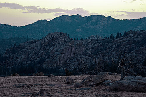 Arching Mountain Double Sunrise (Blue Tint Photo)