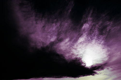 Dark Cloud Mass Holding Sun (Blue Tint Photo)