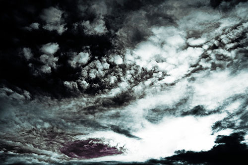 Evil Eyed Cloud Invades Bright White Light (Blue Tint Photo)