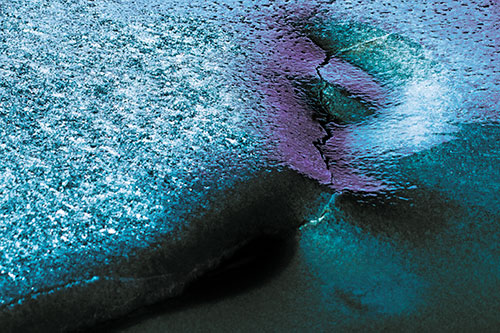 Frozen Cracking Ice Valley (Blue Tint)