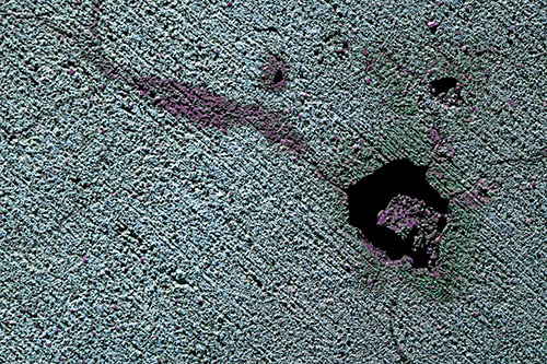 Screaming Wet Asphalt Face Cracking Apart (Blue Tint)