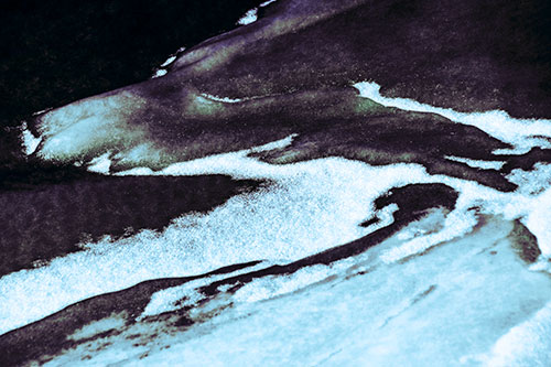 Sleeping Polar Bear Ice Formation (Blue Tint Photo)