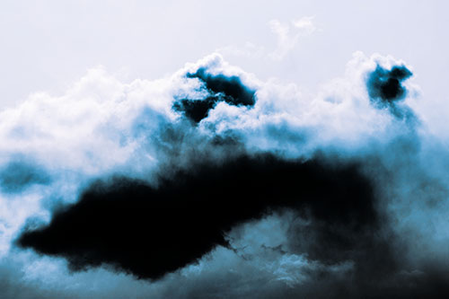 Smearing Neutral Faced Cloud Formation (Blue Tint Photo)