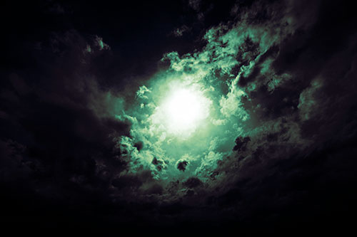 Sun Vortex Cloud Spiral (Blue Tint)