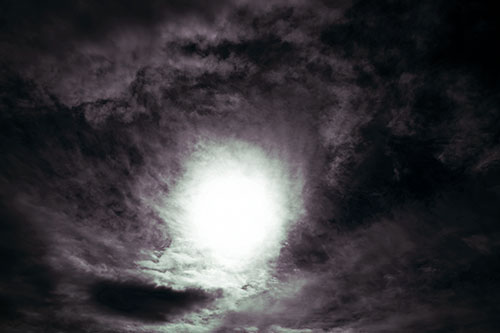 Sun Vortex Consumes Clouds (Blue Tint Photo)