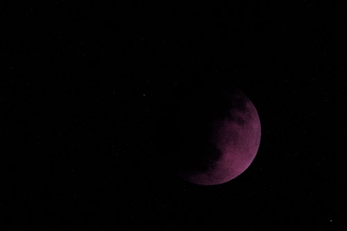 Total Lunar Eclipse Moon (Blue Tint Photo)