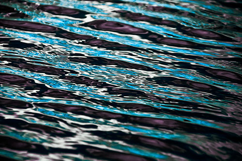 Wavy River Water Ripples (Blue Tint Photo)