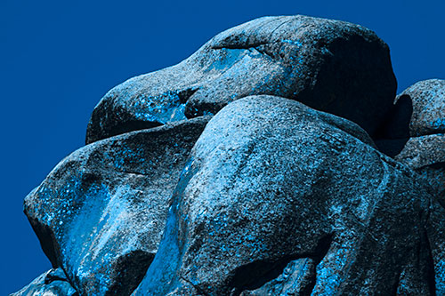Ancient Rock Face Formation (Blue Tone)