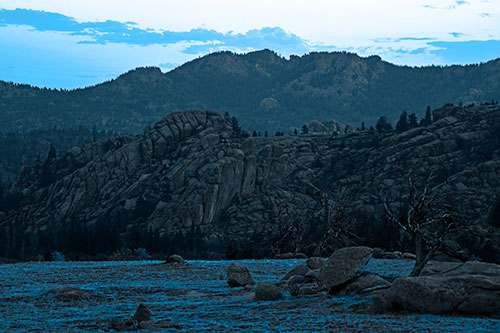 Arching Mountain Double Sunrise (Blue Tone Photo)