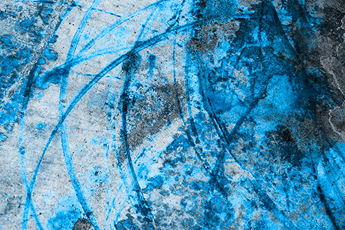 Dry Liquid Stains Turning Concrete Into Art (Blue Tone Photo)
