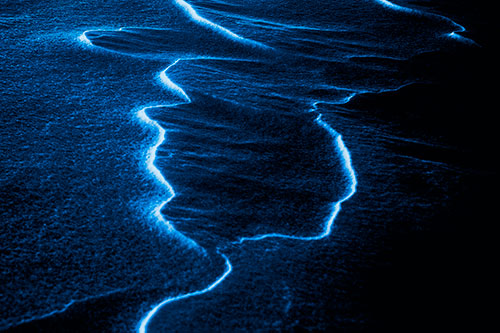 Lightning Streak Snow Drift (Blue Tone Photo)