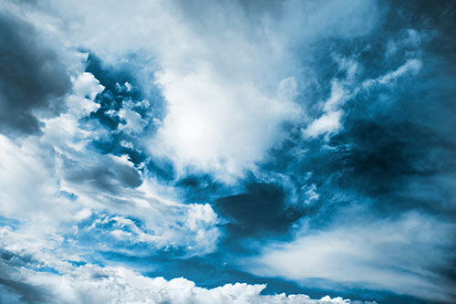 Ocean Sea Swirling Clouds (Blue Tone)