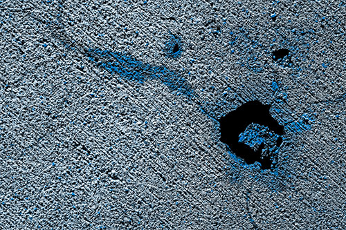 Screaming Wet Asphalt Face Cracking Apart (Blue Tone)