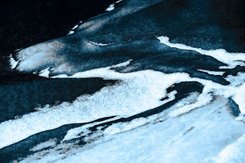Sleeping Polar Bear Ice Formation (Blue Tone Photo)