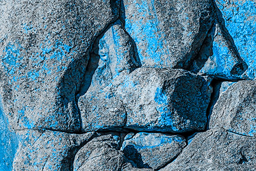 Stone Sphinx Within Rock Formation (Blue Tone Photo)