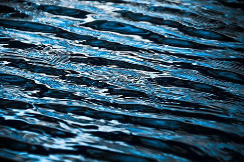 Wavy River Water Ripples (Blue Tone Photo)