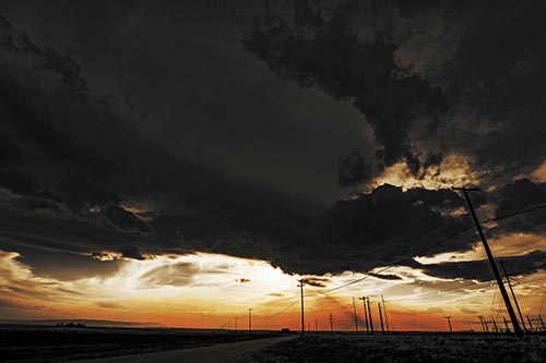 Dark Cloud Powerline Sunset