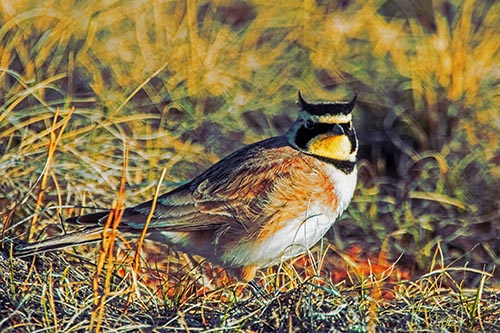 Eye Contact With A Horned Lark