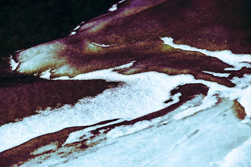 Sleeping Polar Bear Ice Formation