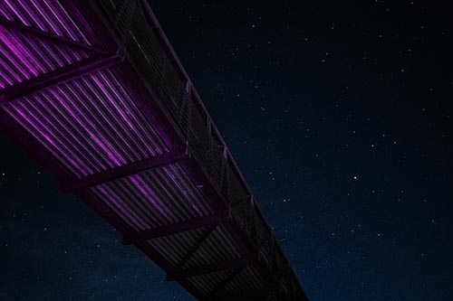 Stars Shining Above Walkway Bridge