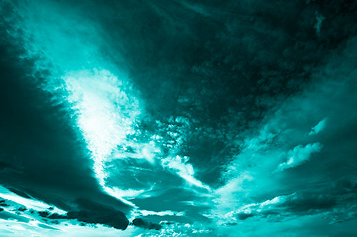 Curving Black Charred Sunset Clouds (Cyan Shade)