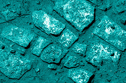 Dirt Covered Stepping Stones (Cyan Shade Photo)