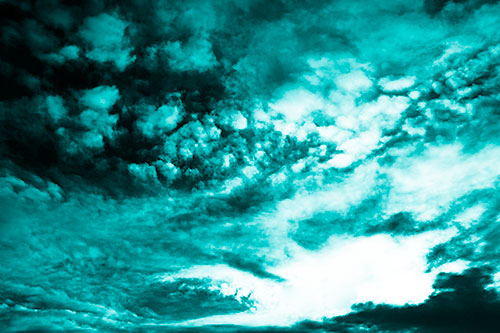 Evil Eyed Cloud Invades Bright White Light (Cyan Shade Photo)
