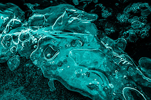 Frozen Shapeshifting Pupil Bubble Eyed Ice Face (Cyan Shade)